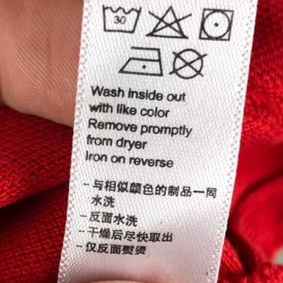 Apple Computer Red White Holiday Embroidered Large Logo Store Employee Top Shirt - Picture 6 of 6